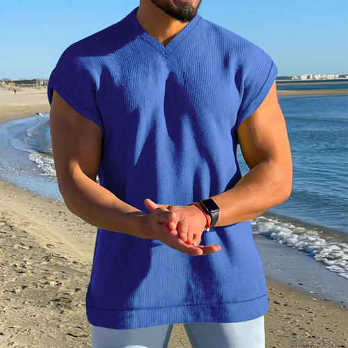 Playera Sin Mangas Tipo Gofre Sin Mangas Con Estampado De Ch