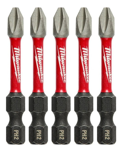 5 Puntas Ph2 X 50mm H 1/4 Alto Impacto Milwaukee 48-32-4602