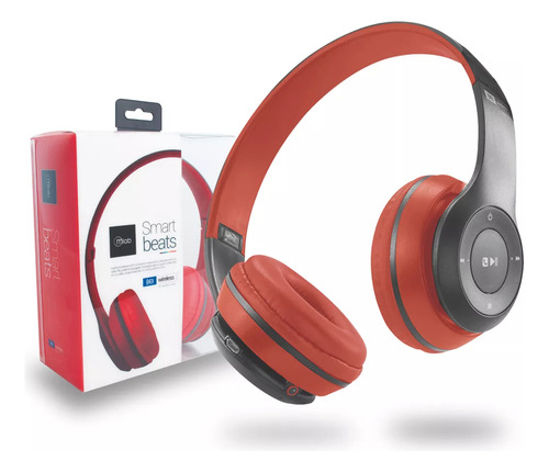 Audífonos Bluetooth Fm Micro Sd Mlab Smart Beats Red
