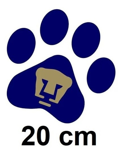 Stickers Pumas Futbol # 4 ( Vinil 20 Cm ) 1 Pza
