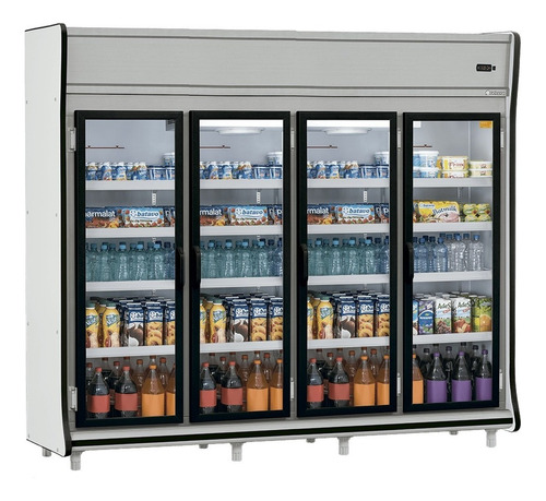 Refrigerador/expositor vertical Gelopar de 220 V Gevp de 4 puertas