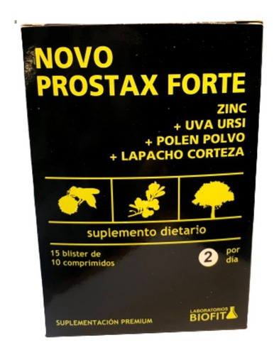 Prostax Forte 150compr Zinc Uva Ursi Polen Lapacho Biofit Fw