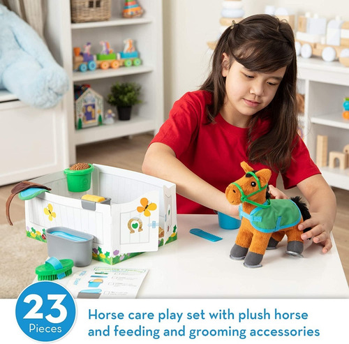 Set De Juego Para Cuidar Caballos 23 Piezas Melissa & Doug