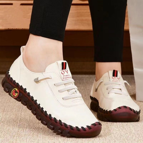 Zapatos De Estudiante De Talla Grande Para Mujer Con Costura