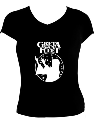 Blusa Greta Van Fleet Rock Dama Tv Camiseta Urbanoz