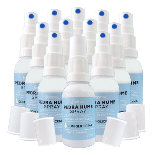 Pedra Hume Spray Pós Barba E Cutículas =kit C/12 = 30ml Cada