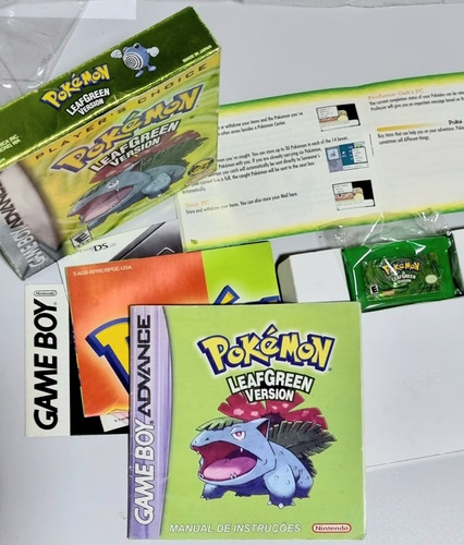 Pokemon Leaf Green Gba Game Fita Original Americano (Usado)