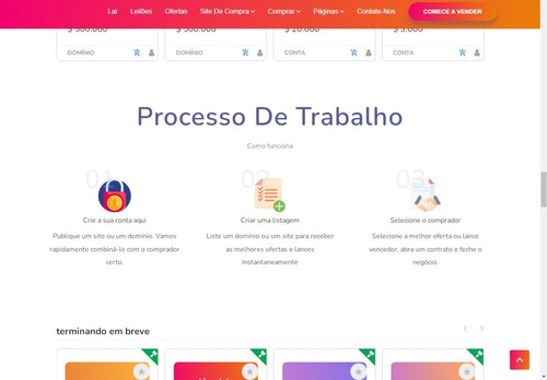 Sistema Para Vendas De Dominios, E Contas Sociais E Leilôes