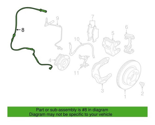 Imagen 4 de 7 de Sensor Desgaste Balata Delantero Bmw Serie 1 2 3 F20 F22 F30
