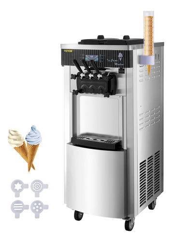 Vevor Máquina Comercial De Helado Suave 2200w 3 Sabores