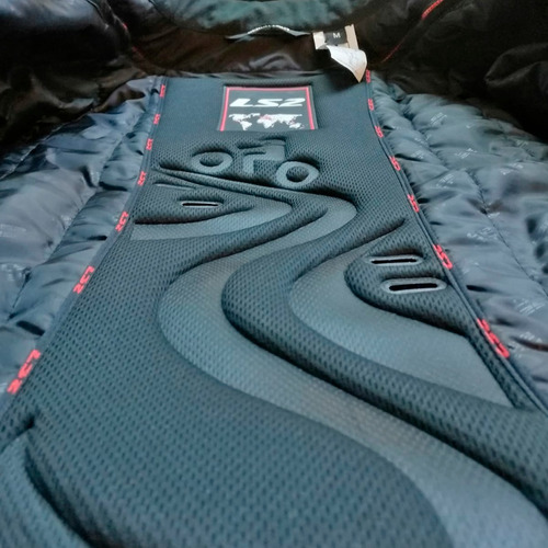 Imagen 2 de 5 de Campera Moto Ls2 Wolf Gris Negro Rojo