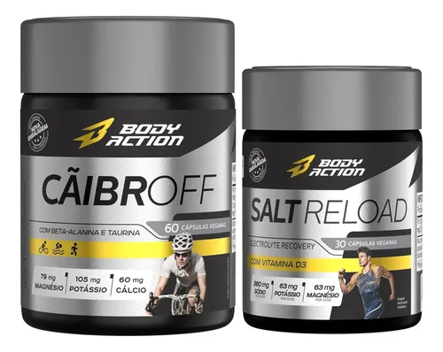 Suplemento Bodyaction Cãibroff Caps + Salt Reload