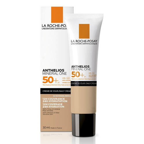 Imagen 2 de 3 de Protector solar La Roche-Posay Anthelios FPS 50 Mineral one N. 2 Medium en crema de 30 mL