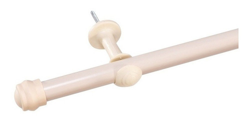 Varão Cortina 2 Metros Fino 19mm Varão Janela Simples Cor Bege
