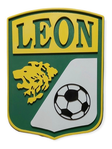 Escudo De León Corte Láser En Madera De 90x65cm