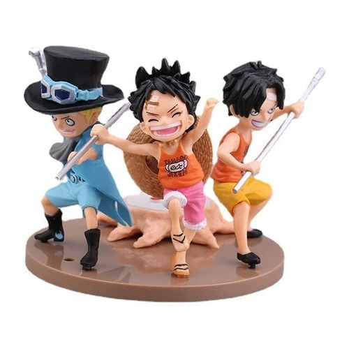 One Piece Childhood Luffy Ace Sabo Figuras En Bolsa 