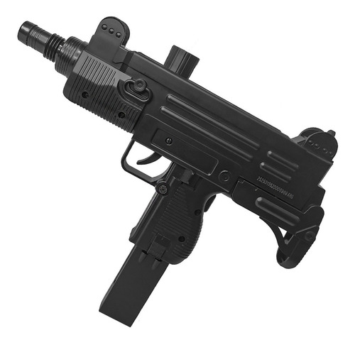 Imagen 6 de 10 de Pistola Subfusil Airsoft Uzi Replica Spring 6 Mm Negra