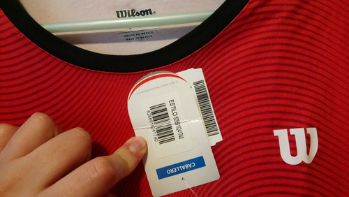 Playera Wilson Deportiva Manga Corta Color Rojo Gym Acuática (Usado)