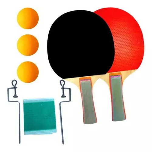 Raquete Tenis de Mesa Kit Ping Pong Raquetes com Duas Bolinhas de