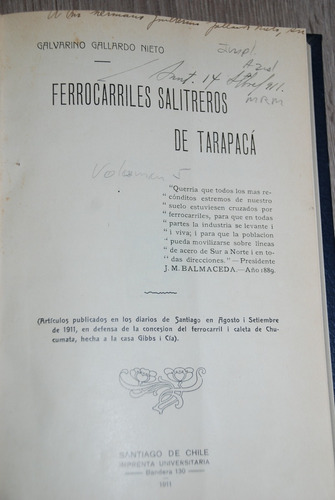 Ferrocarril Salitrero Tarapaca Lagunas Mapa Chucumata 1889