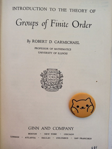 Introduction To The Theory Of Groups Of Finite Order 115f6