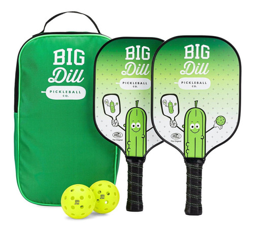 Big Dill Pickleball Co. Pickleball Paddles Set  Inclu -bbvt