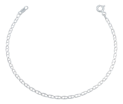 Pulsera Marinera Abierta Lisa Regalo Mujer Plata 925 2 Mm