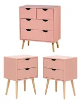Comprar Cómoda Moderna + Veladores Kristy - Diba Muebles