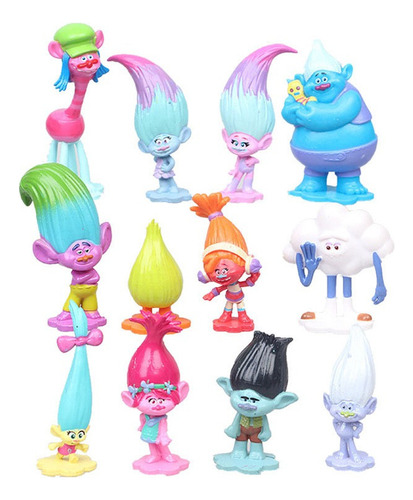 12pcs Trolls Acción Figura Modelo Juguete Regalo Para Niños