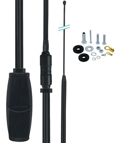 2 Antena Móvel Inox Bobinada Black Radio Px Viuva Negra 