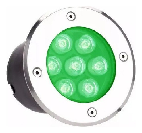 Spot Led Balizador Chão Piso Jardim 7w Embutir Aaatop Cor da cúpula Verde