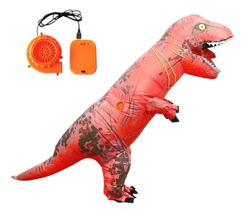 Disfraz Inflable De Dinosaurio Para Halloween, Rojo, Talla S