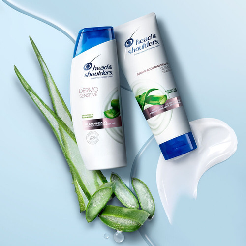 Shampoo Head & Shoulders Dermo Sensitive Con Sábila 375 Ml