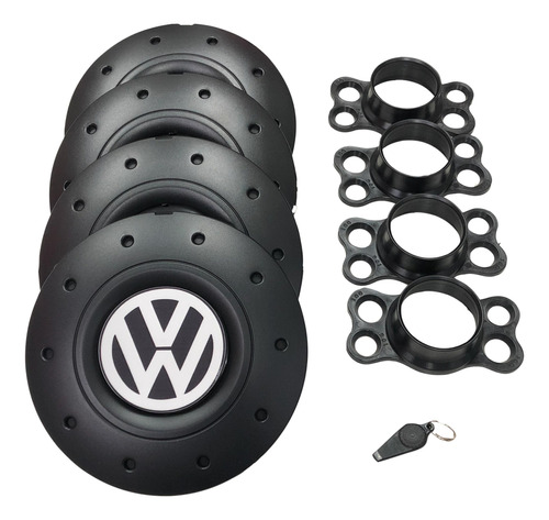 Calotas Miollo Vw Gol G5 Aro 14 2009/2012 Amarok Preto