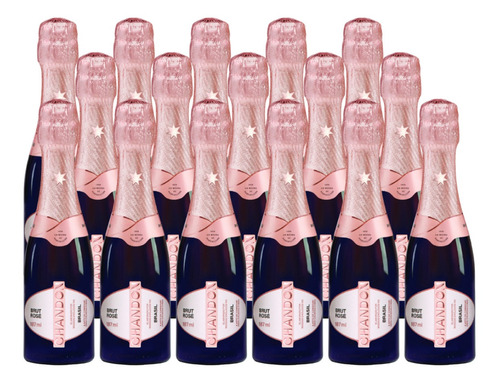 Kit 16 Espumantes Chandon Mini Brut Rosé, 16x187ml