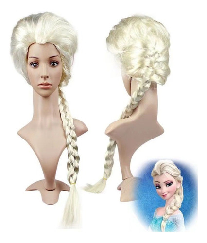 Peluca De Elsa Frozen Para Disfraz Niñas Peluca Para Fiesta