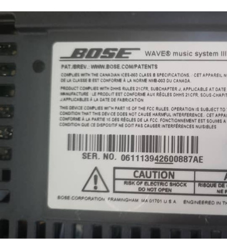 Sistema De Música Bose Wave Soundtouch Iii (Usado)