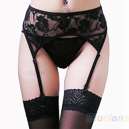 Imagen 6 de 9 de Lencería Sexy Portaligas + Medias Antidesliz + Bragas