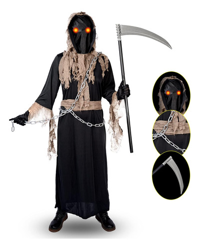 Disfraz De Grim Reaper Para Niños, Disfraz De Halloween De L