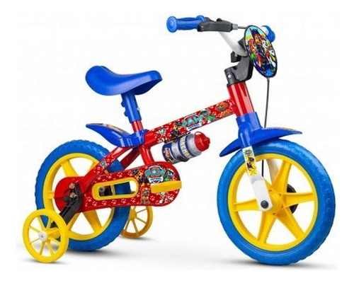 Bicicleta Patrulha Canina Aro 12 Infantil Rodinha Aprender