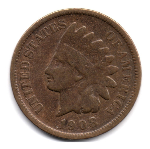 Indian Cent Estados Unidos 1 Centavo 1908