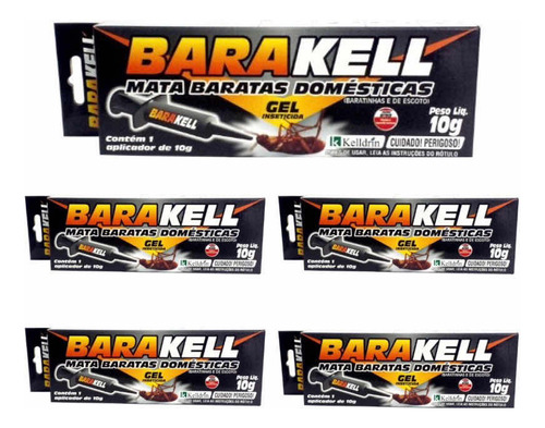 Kit C/5 Unidades Gel Para Baratas, Uso Doméstico Barakell