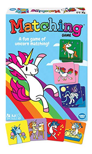 Wonder Forge Unicorn Memory Matching Board Game Para Niños 