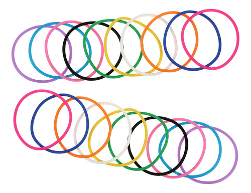 Pulseras De Gelatina De Silicona De Colores Mezclados, 20 Un