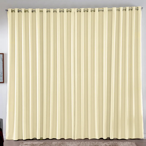 Cortina 3,00x2,80 Metros Blackout Blecaute Palha Corta Luz Em Tecido Grosso Para Quarto E Sala Casa Laura Enxovais