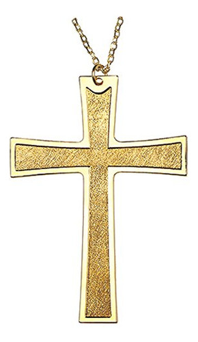 Cruz Pectoral Chapada En Oro