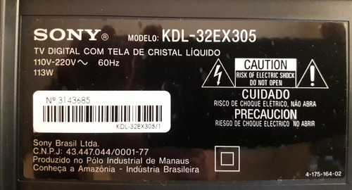Kit Lâmpadas Tv Sony Kdl-32ex305 - 4 Unidades Em U