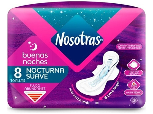 Toallas Nosotras Buenas Noches Nocturna Flujo Abundante