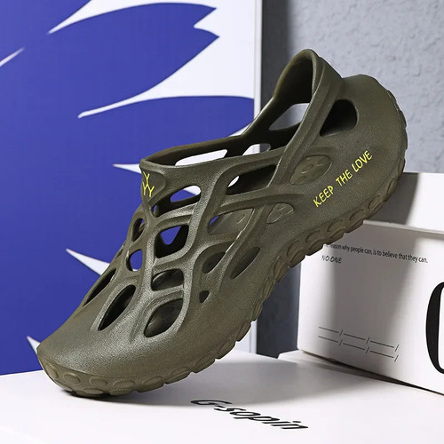 Sandalias Tipo Zueco De Playa Eva Para Hombre, Zapatos Casua