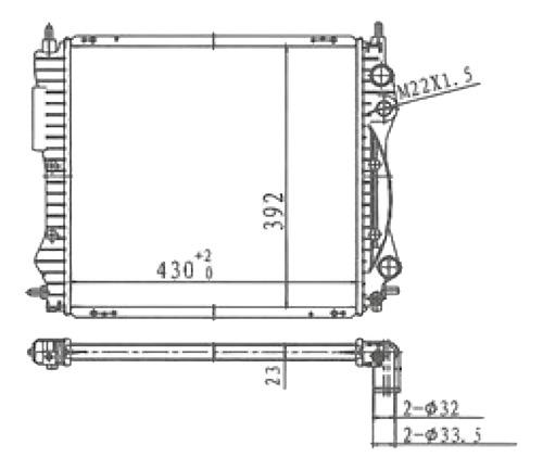 Radiador (c/aire) Renault Clio I 90-95